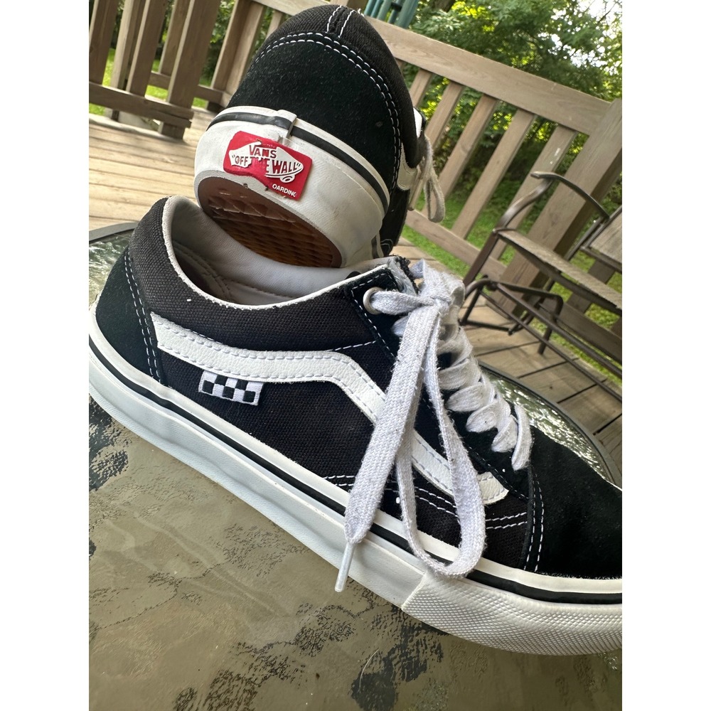 Vans Skate Old Skool Skateboarding Shoes Black White Sneakers Men's‎ 6.5